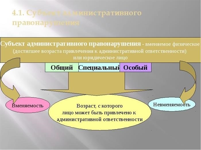 4. 1. субъект административного правонарушения.