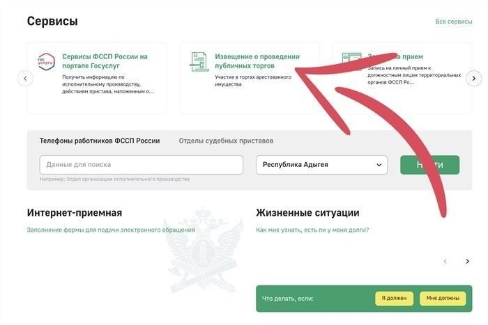 Запрос информации об исполнительном производстве через Росреестр