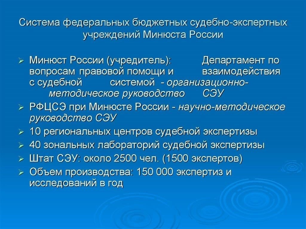 Регулирование деятельности судебно-экспертных организаций в России